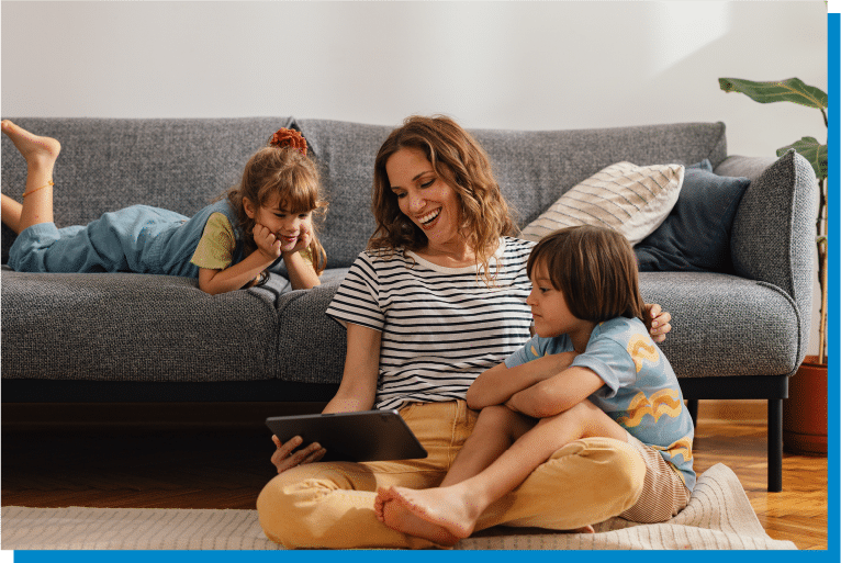 a person sitting on a couch